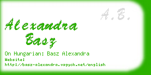 alexandra basz business card